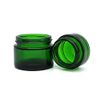 3PCS Upscale Empty Refillable Glass Cream Lotion Packing Bottle Jars Cosmetic Makeup Eye Cream Storage Holder Container with Black Cap and PP Liner DIY Beauty Tool (Green, 30g/1oz)