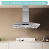 Wall Mount 30 inch Kitchen Range Hood Touch Control LCD Display Switch 350 CFM
