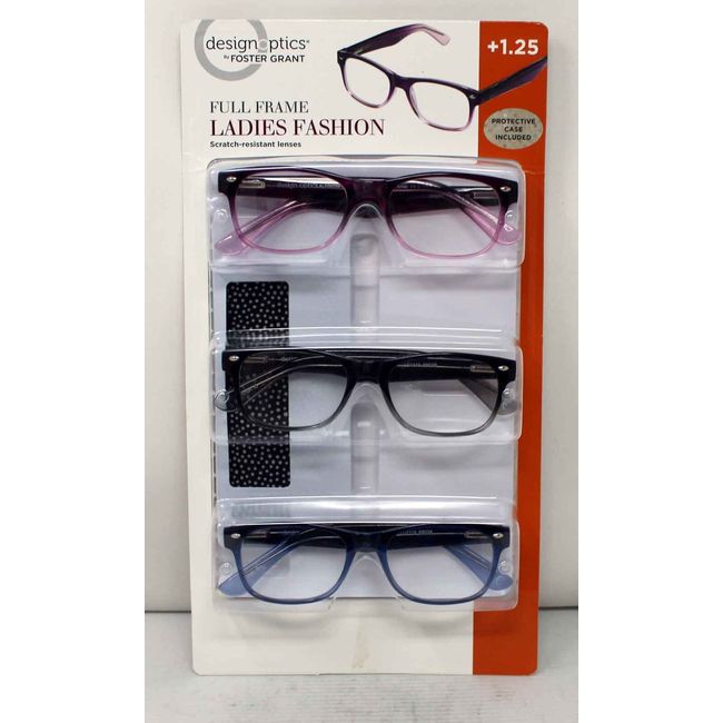 DesignOptics by Foster Grant Frames Ladies Fashion Lenses +1.25