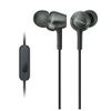 Sony MDR-EX255AP-B Dynamic Closed-type In-ear Earphones with Microphone and Controller, Black