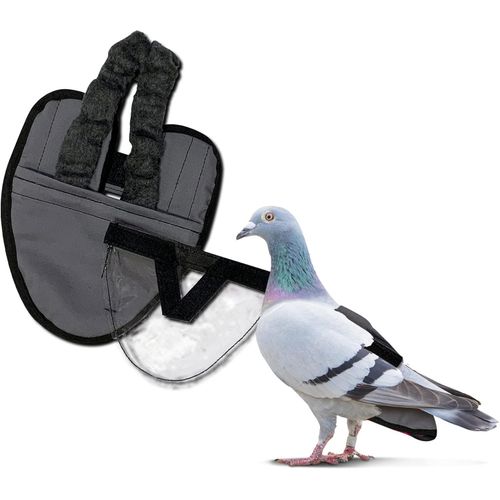 Hen Holster Wrap-Around Bird Diaper & Harness for Larger Pigeons, Small Breed - with Removable Liner, Adjustable Fit for Outdoor Adventures & Indoor Use, Easy to wear - Gray, XS