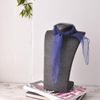 Basic Sense Plain Soft and delicate Chiffon Feel Head and Neck Scarf,Navy