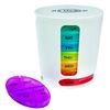 JFA Medical Weekly Oval Pill Box Organiser/Reminder for Medicines Supplements, Vitamins, 7days, 4 compartments per Day – Morning, Noon, Evening and Bed