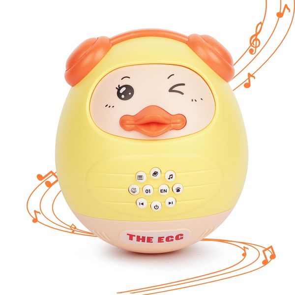 Tumbler Storytelling Toys Duck Toy Kids Boys Girls Story Music Fun Children Educational Player Toy Toddler 3 4 5 6 7 Birthday Gifts Sensory Autism Gift Toy Words Songs Stories