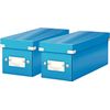 Leitz Click and Store 60410001 Archive Box for CDs Grey Cardboard, blue