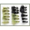 Trout flies, 18 Per Pack, Mini Flash Damsels, Size 12, Fly Fishing