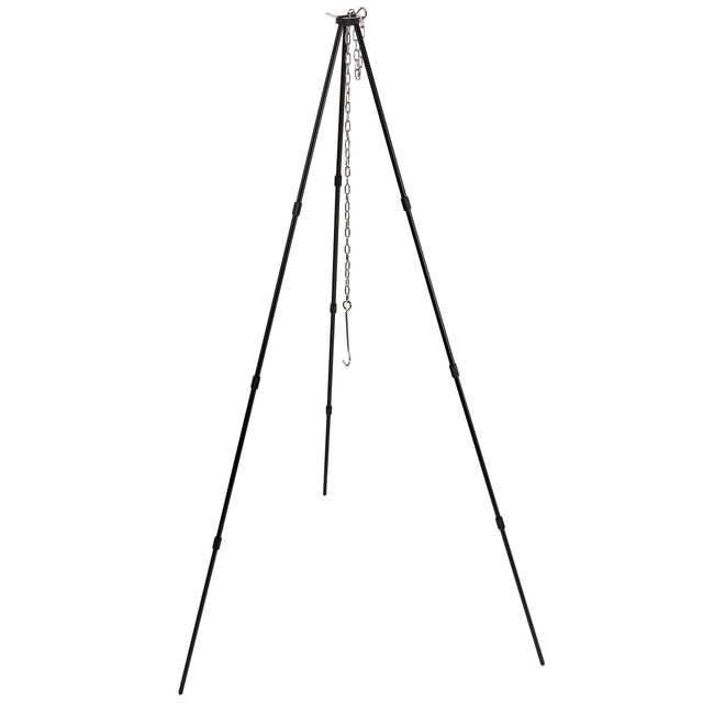 CAMPING MOON MS-105-BK Tripod, Large, Bonfire Tripod, Weight 33.1 lbs (15 kg), Storage Case Included, 4 Tiers Folding