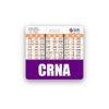 CRNA Badge Buddy Horizontal w/Height & Weight Conversion Charts (Standard, Purple)