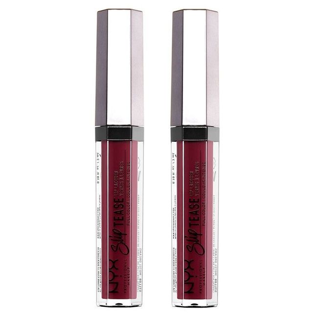 2 PACK NYX Professional Makeup Slip Tease Full Color Lip Lacquer, Spiced Spell