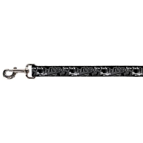 Dog Leash Brooklyn New York 4 Feet Long 1.0 Inch Wide