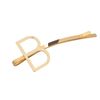 Spinningdaisy Initial Charm with Crystal Accent Hair Pin B Gold