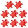 sourcing map 8pcs L75 Jaw Coupling Insert, Urethane Flexible Solid Type Jaw Coupling Center Insert for L Jaw Coupling L-Jaw Coupler Set, Red