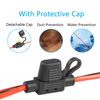 CERRXIAN 12V/24V Fixed Thread Cigarette Lighter Socket Extension Cable,20A 13AWG Waterproof Cigarette Lighter Female Socket Replacement Cable-2M