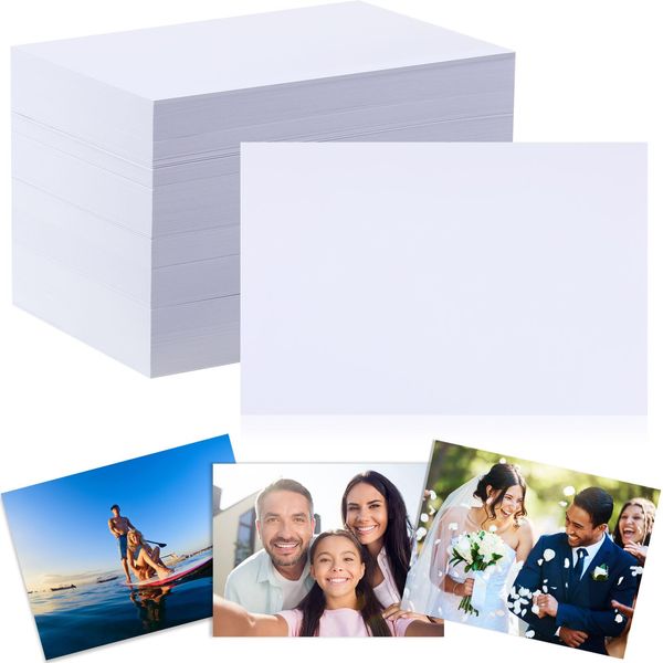 400 Sheets Glossy Double Sided Photo Paper 54lbs 9.5Mil 200Gsm Picture Paper Glossy Photo Paper for Inkjet Printing Printer Making Photo Calender Greeting Card Art Printing (4 x 6 inches)