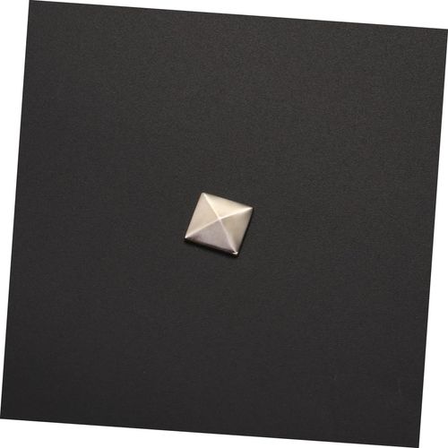 COHEALI 100 Pcs Pyramid Flatback Glue on Studs Shoes Studs Rivet Studs DIY Materal Copper Studs Square Nail Metal Hot Drill Punk Shoes Silver Glue on Metal Studs