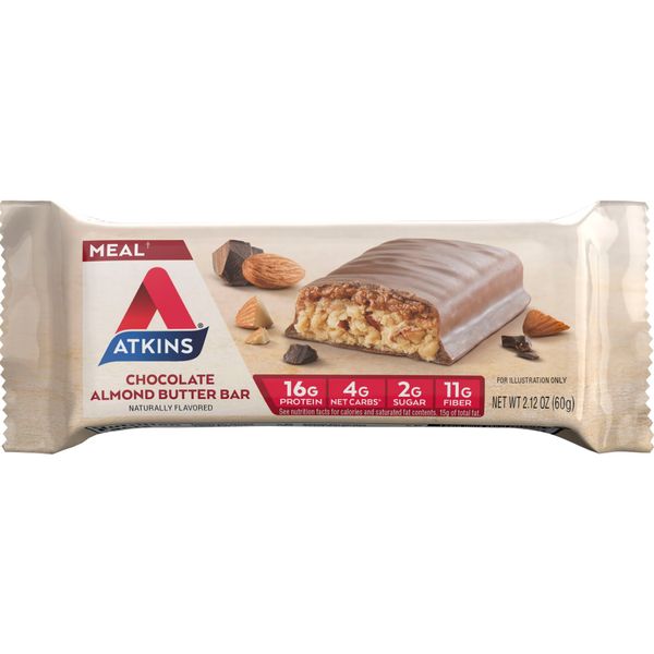 Atkins Protein Meal Bars Chocolate Almond Butter Flavor 5pcs