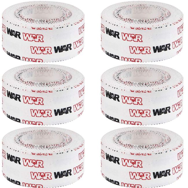 WAR Tape Easy Tear Athletic Fight Tape (6 Rolls) 1.0" One Inch | Hand Finger Wrist Wrap | for Boxing BJJ Crossfit