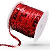 FQTANJU 6mm Spangle Round Sequins Trim, PVC, 100 Yards/Roll. (red)