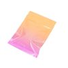 QQ Studio Pack of 100 Double-Sided Two-Tone Ombre Color Gradient Silver Resealable Bags w/Tear Notches for Beauty Scrub Products (2.8" x 3.9", Ombre Orange)