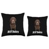 Chocolate Lab Best Buddy Brown Labrador Throw Pillow