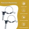 2Pcs Triangular Cap Ball Locking Pins with Button Handle, 304 Stainless Steel Push-Button Quick Release Pin with 24.5cm Rope(10mm-31mm)