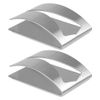 FOCCTS 2Pcs Tea Towel Holders - Self Adhesive Towel Holders Brushed Stainless Steel Hand Towel Hook Rack Hangers Rustproof