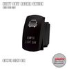 Bumper Light BAR - White - Laser Etched Toggle Switch 20A 12V - Vertical Rocker Switch 5-Pin DPST