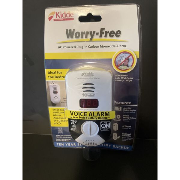 KIDDE KN-COP-DP-10YB Voice Alarm Carbon Monoxide Detector Sealed New In Pkg