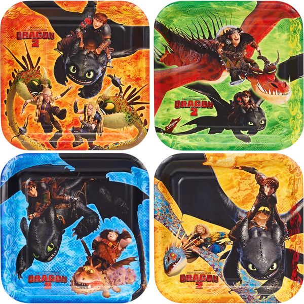 Hallmark How to Train Your Dragon 7" Cake Plates (8 Pack)