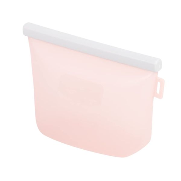 Takeda Corporation Silicone Bag, Food Storage Bag, Pink, 8.3 x 5.7 x 3.1 inches (21 x 14.4 x 8 cm), Silicone Bag M SLFB2114PI