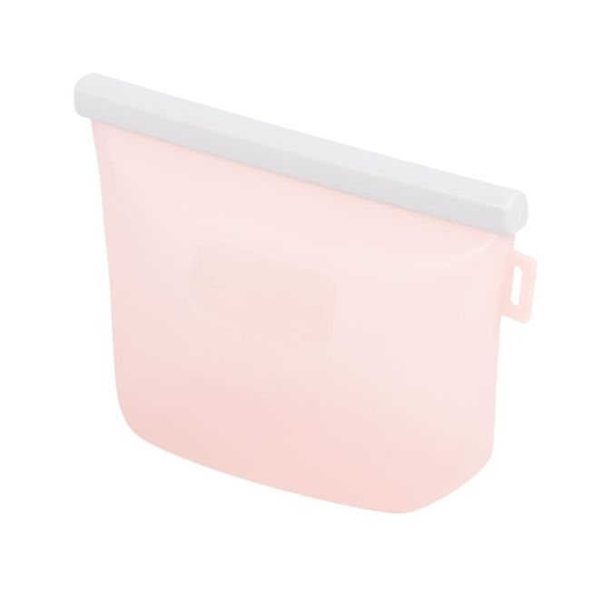 Takeda Corporation Silicone Bag, Food Storage Bag, Pink, 8.3 x 5.7 x 3.1 inches (21 x 14.4 x 8 cm), Silicone Bag M SLFB2114PI