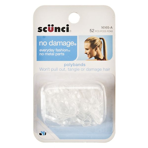 Scunci 1616503A048 Clear No Damage Poly Bandstm 52 Count