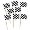 Beistle A Creation Checkered Flag Picks Black/White