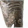 Large 45 Inch Nautical Beach Rustic Metal Shark Rope Hanger Wall Decor