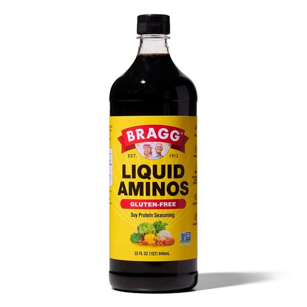 Bragg Liquid Aminos All-Purpose Seasoning - 32 fl oz - Gluten-Free Soy Sauce Substitute - Perfect for Stir-Fries and Cooking at Home
