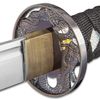 K EXCLUSIVE Japanese Odachi Samurai Sword and Scabbard - Two-Handed, Heat-Tempered 1045 Carbon Steel Blade, Dragon Tsuba, Cord-Wrapped Handle - Massive Sword for Display - Length 65 1/2"