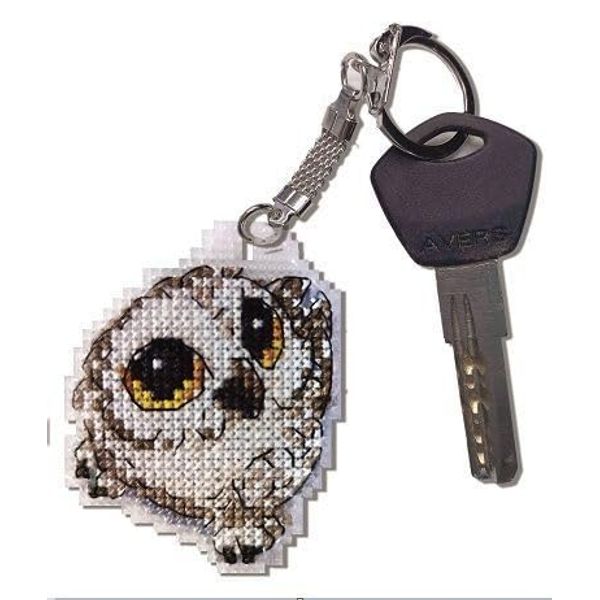 Wizardi Counted Cross Stitch kit - Pendant - Owl 8090A Alisena