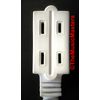 6ft Electric Extension Cord 3 Outlet 2 Prong Electrical AC Power Cable White
