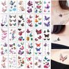 Butterfly Temporary Tattoo Stickers, Realistic 3D Butterfly Fake Tattoos, For Adults Women Girls Flower Butterfly Body Art Tattoos Sheet Bride Sexy Wedding -(30 Sheets)