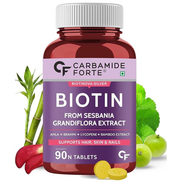 Carbamide Forte Biotin Form SESBANIA With Amla & Brahmi 90 Veg Tablets