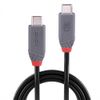 LINDY 36956 0.8 m USB4 240 W Type C Cable, 40 Gbit/s, Anthra Line