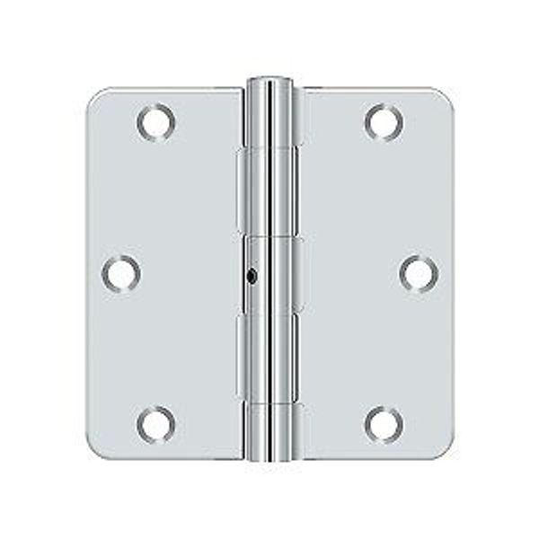 Deltana S35R4N26 3-1/2x1/4 Plain Bearing Mortise Door Hinge Polished Chrome Pack