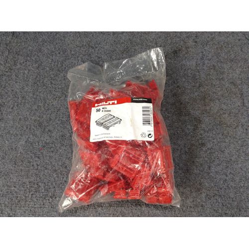 Hilti 244886 Mek Strut Channel Red End Cap 50 piece