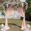 Peach Curtain Backdrop 5ft x 10ft Chiffon Sheer Backdrop Curtain Wedding Drape