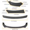For Dodge Challenger SRT Front Bumper Lip Boby Kit Spoiler Splitter +Strut Rods