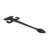 4 Black Wrought Iron Door Strap Hinge 15.5" L Rust Resistant Flush Mount