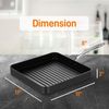 NutriChef 11" Hard-Anodized Non stick Grill & Griddle Pan - Kitchen Cookware