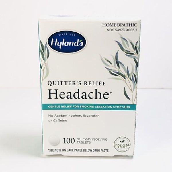 NEW Hyland's Quitter's Relief Headache 100 Quick Dissolving Tablets