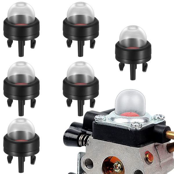 通用 6Pcs Primer Bulbs Fuel Primer Bulb Strimmer Carburettor General Snap-in Primer Bulb Carburetor Oil Bubble for Various Chainsaw String Trimmer Brushcutter Weedeater Yard Equipment