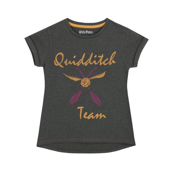 Harry Potter Girls Quidditch T-Shirt, Multicoloured, 9-10 Years